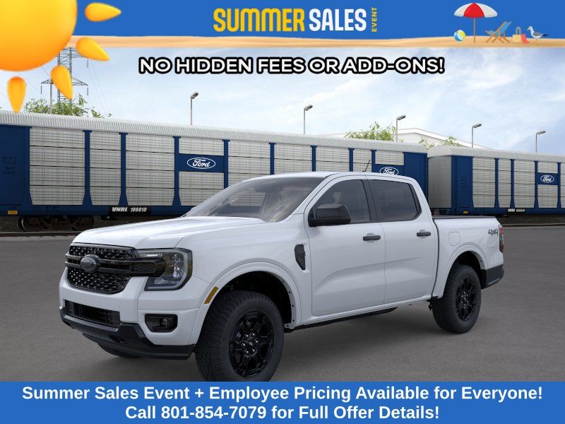 Oxford White 2026 Ford Ranger XLT SuperCrew 4WD Pickup Truck Four-Wheel Drive Automatic