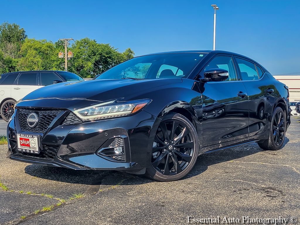 Super Black 2023 Nissan Maxima Sedan Front-Wheel Drive Continuously Variable Transmission