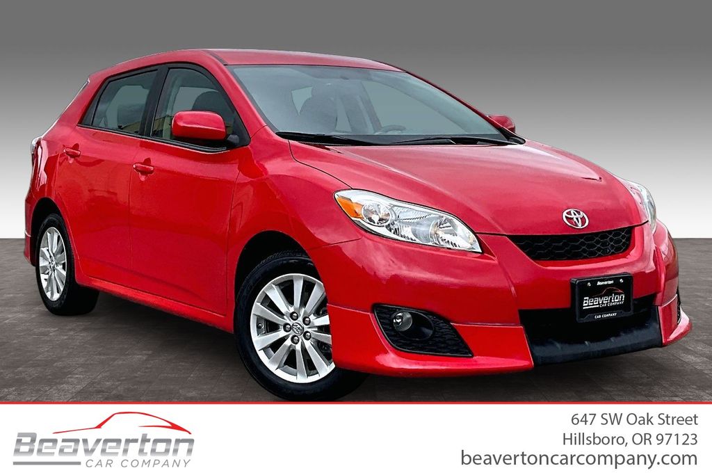 Red 2010 Toyota Matrix Hatchback Front-Wheel Drive 4-Speed Automatic