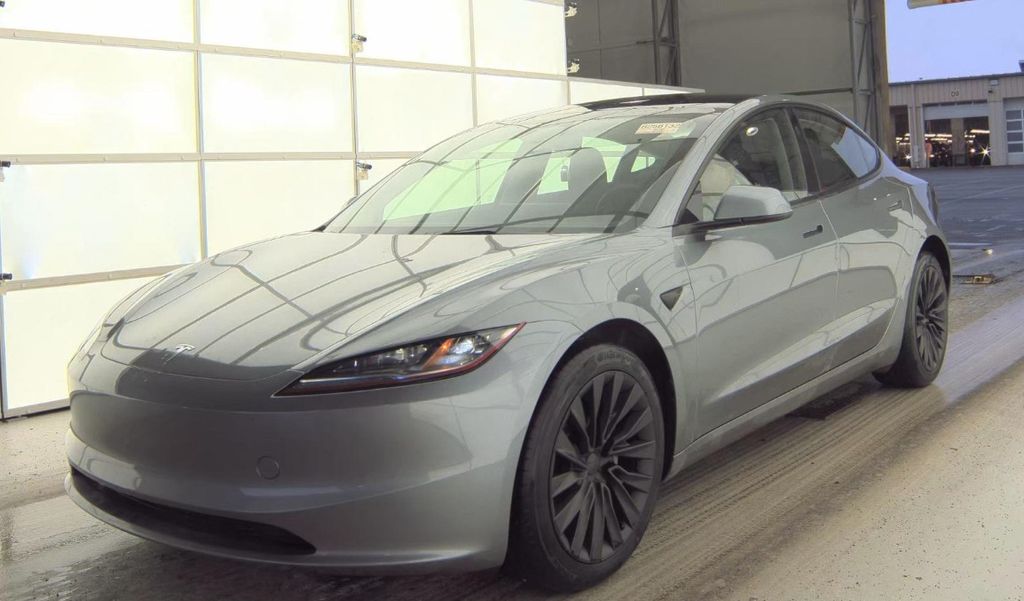 Gray 2025 Tesla Model 3 Long Range AWD Sedan All-Wheel Drive 1-Speed Automatic