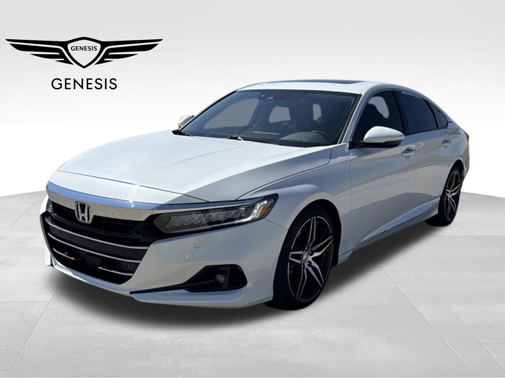 Platinum White 2021 Honda Accord Sedan Front-Wheel Drive Automatic