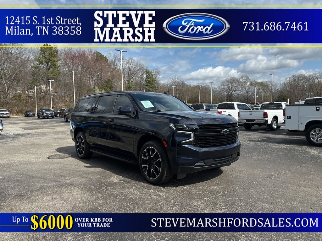 Midnight Blue Metallic 2024 Chevrolet Suburban SUV / Crossover Four-Wheel Drive Automatic