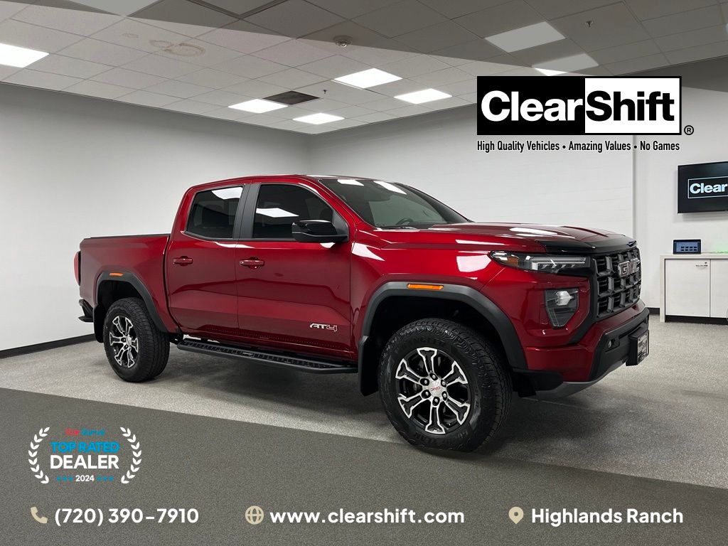 Volcanic Red Tintcoat 2023 GMC Canyon Pickup Truck Four-Wheel Drive 8-Speed Automatic