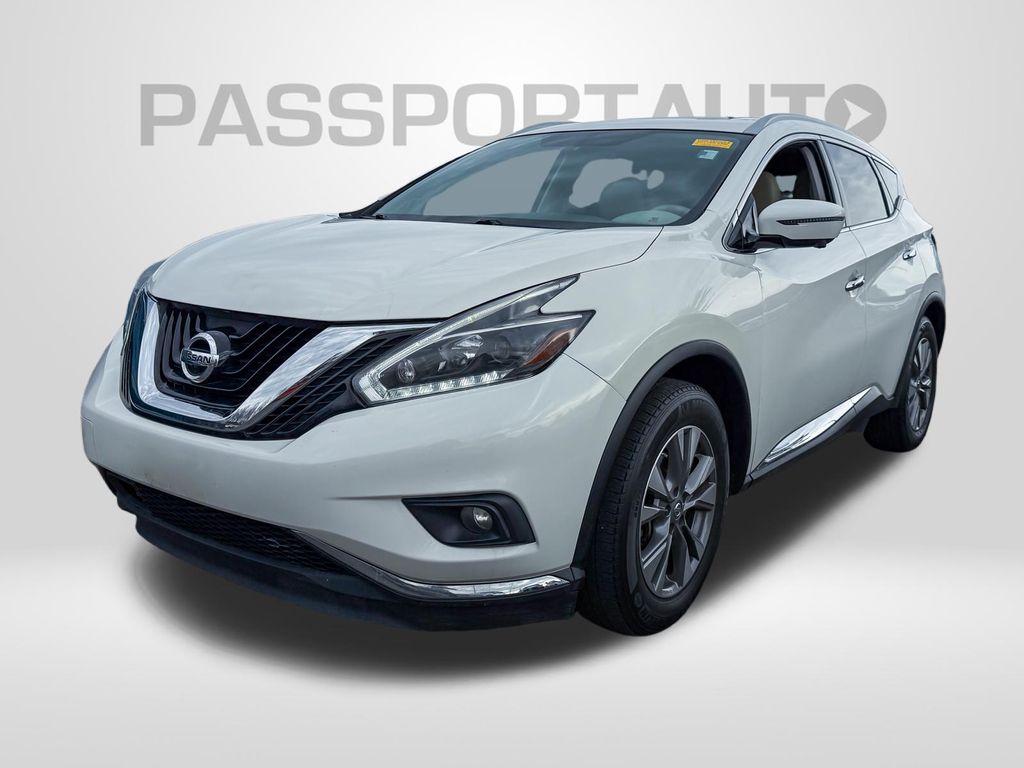 Pearl White 2018 Nissan Murano SL AWD SUV / Crossover All-Wheel Drive Continuously Variable Transmission