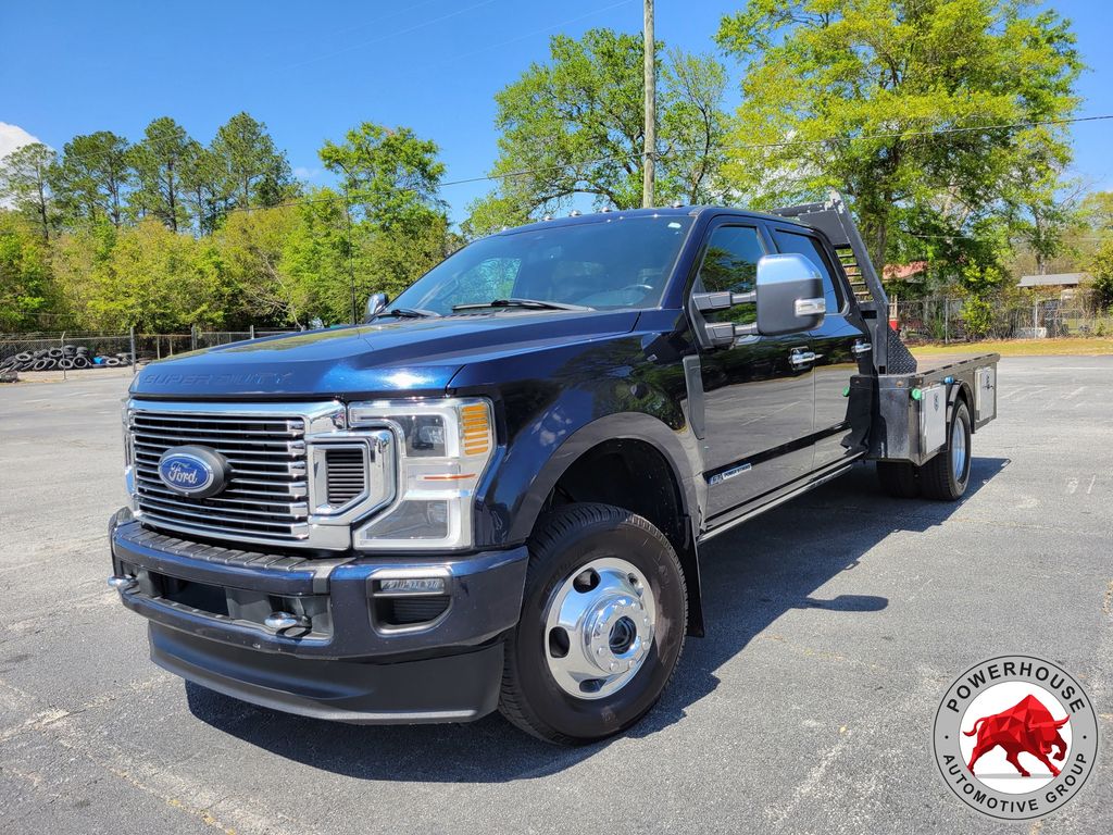 Blue Metallic 2022 Ford F-350 Super Duty Pickup Truck Four-Wheel Drive Automatic