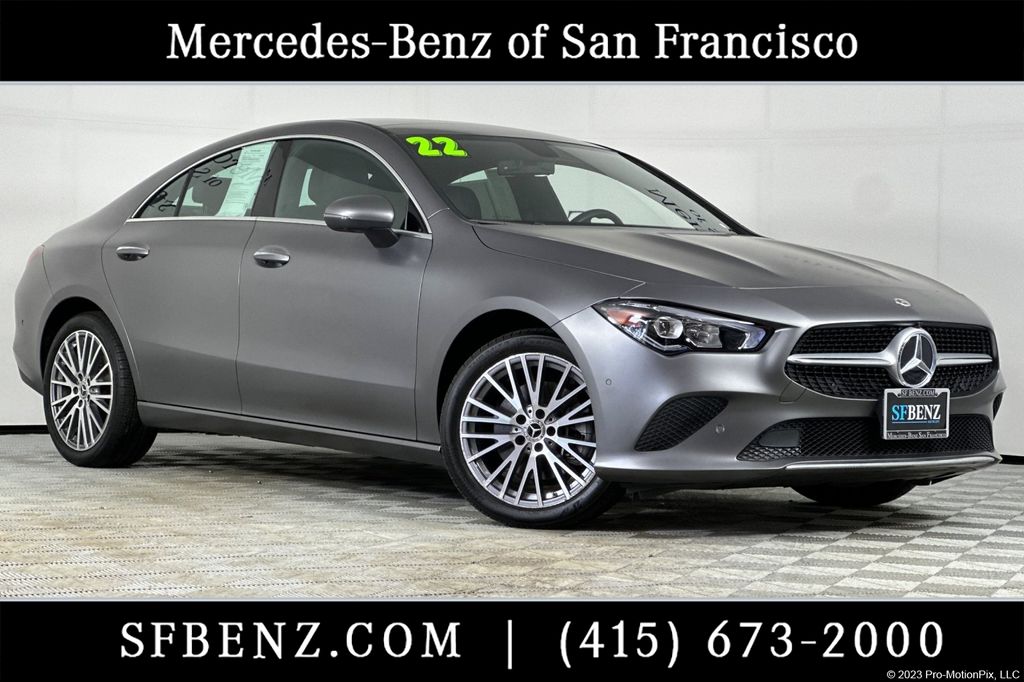 Gray (designo® Mountain Grey Magno) 2022 Mercedes-Benz CLA 250 FWD Coupe Front-Wheel Drive 7-Speed Automatic