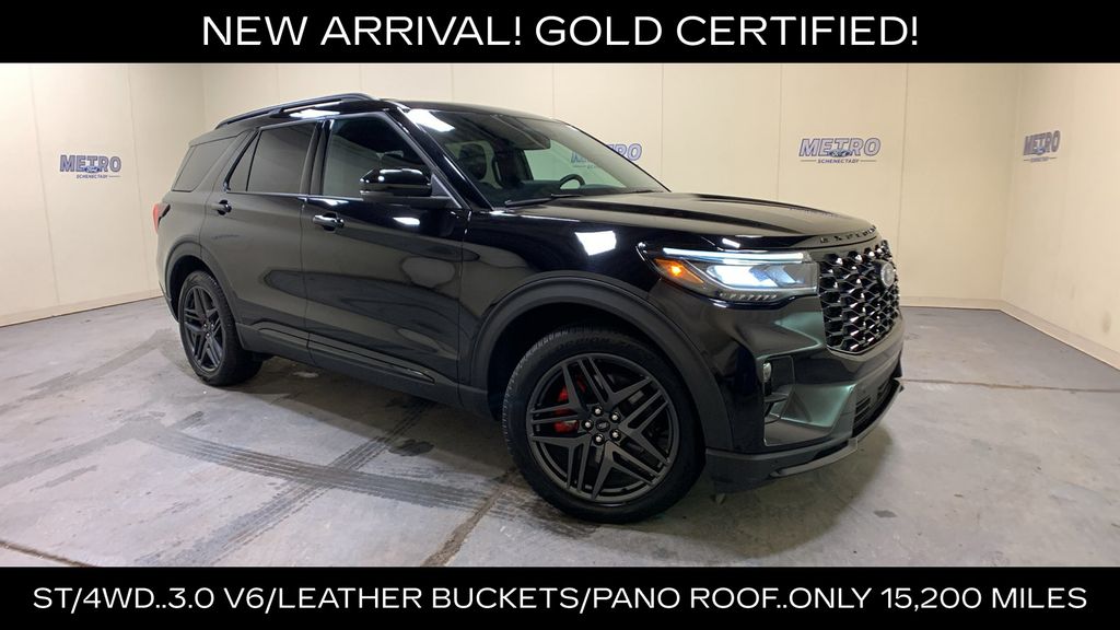 Black Metallic 2025 Ford Explorer ST AWD SUV / Crossover All-Wheel Drive Automatic