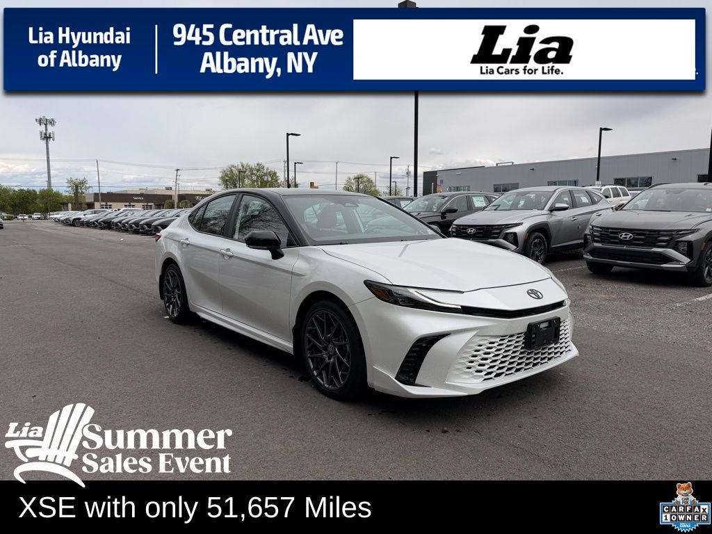 Wind Chill Pearl/Midnight Black Metallic 2025 Toyota Camry XSE AWD Sedan All-Wheel Drive Continuously Variable Transmission