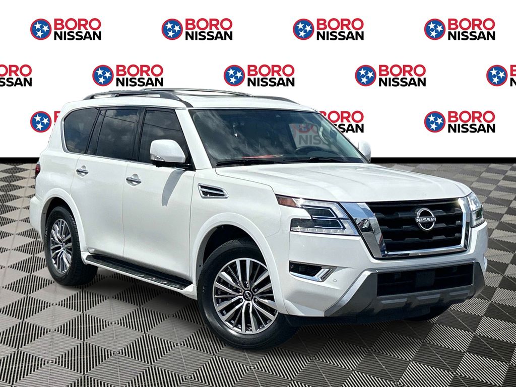Aspen White Tricoat 2023 Nissan Armada SL 4WD SUV / Crossover Four-Wheel Drive 7-Speed Automatic