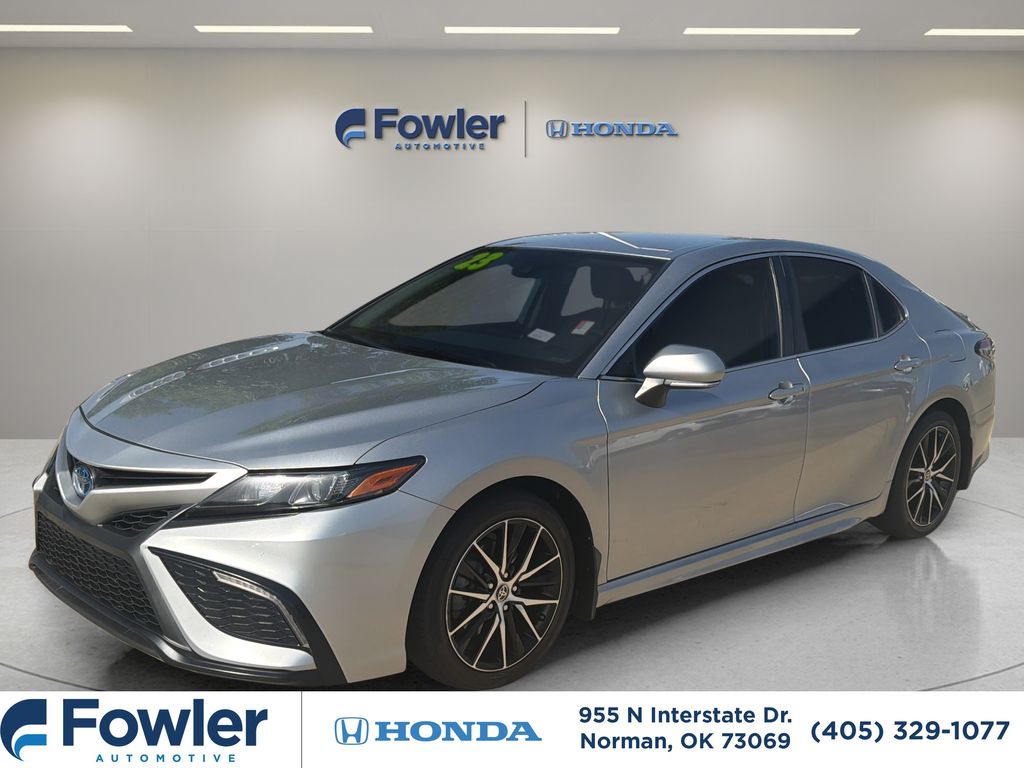Celestial Silver Metallic 2023 Toyota Camry Hybrid Sedan Front-Wheel Drive Continuously Variable Transmission
