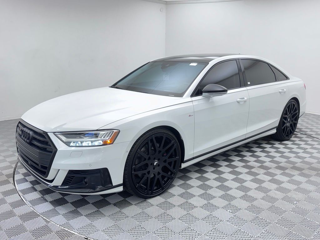 Glacier White 2021 Audi S8 Sedan All-Wheel Drive 8-Speed Automatic