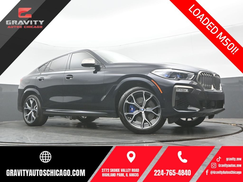 Carbon Black Metallic 2021 BMW X6 SUV / Crossover All-Wheel Drive 8-Speed Automatic