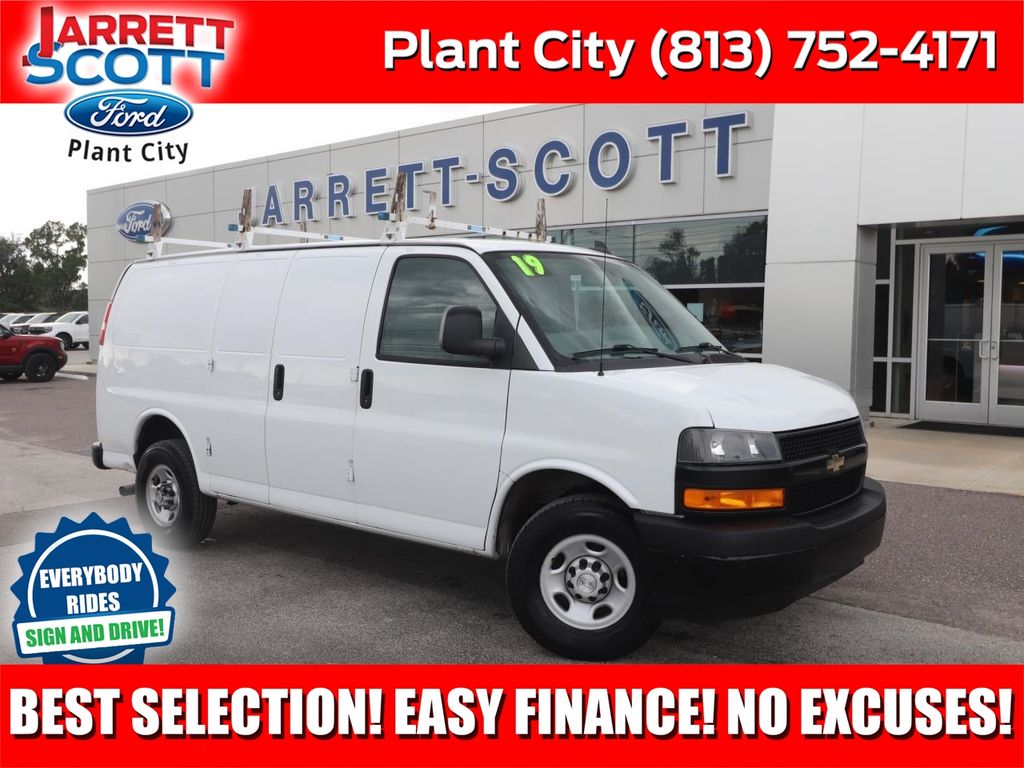 Summit White 2019 Chevrolet Express Cargo Van Rear-Wheel Drive 8-Speed Automatic Overdrive