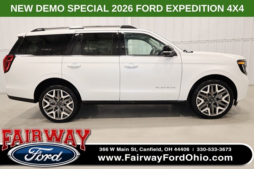 Star White Metallic Tri-Coat 2026 Ford Expedition Platinum 4WD SUV / Crossover Four-Wheel Drive Automatic