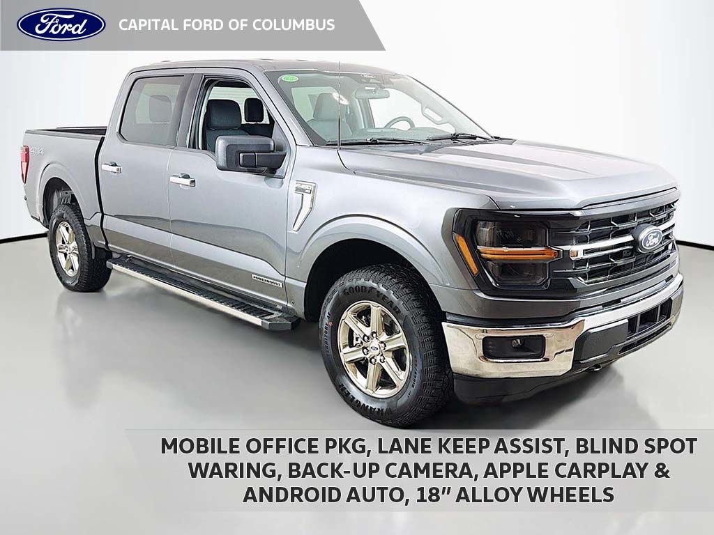 Carbonized Gray Metallic 2025 Ford F-150 XLT SuperCrew 4WD Pickup Truck Four-Wheel Drive Automatic