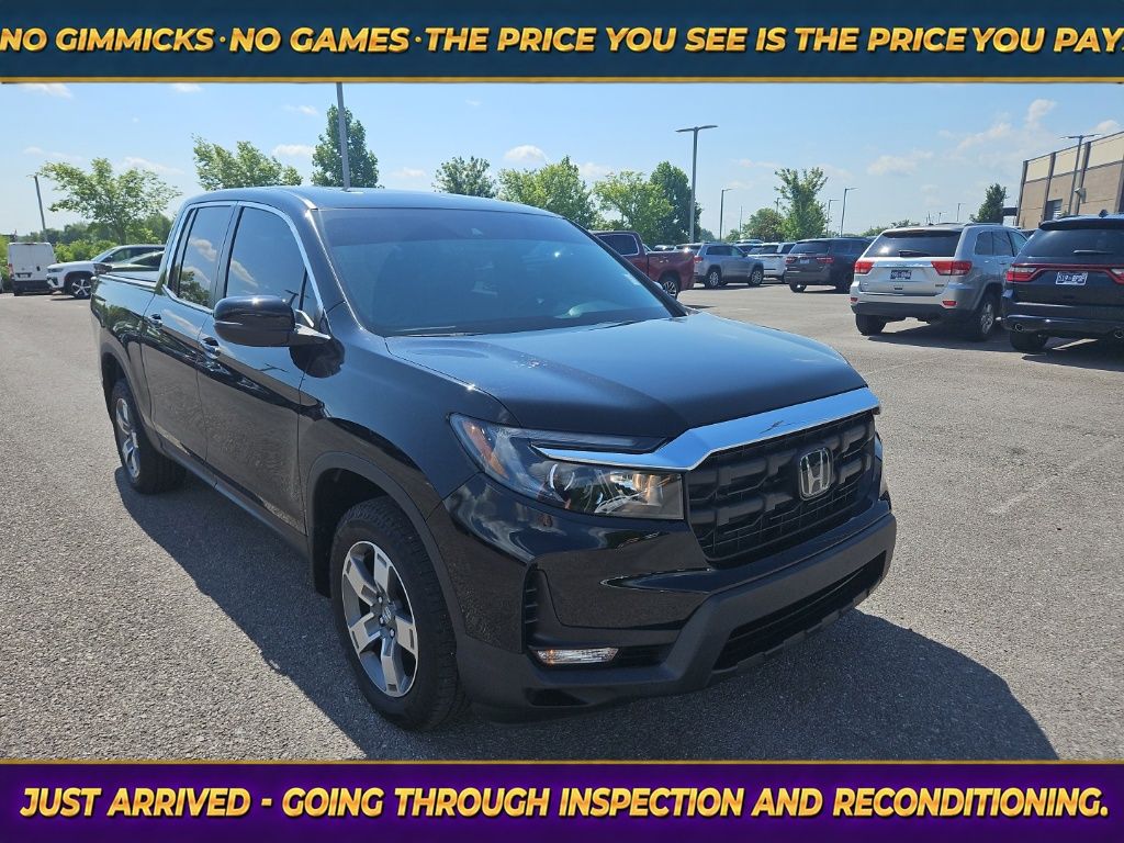 Crystal Black Pearl 2024 Honda Ridgeline RTL AWD Pickup Truck All-Wheel Drive 9-Speed Automatic