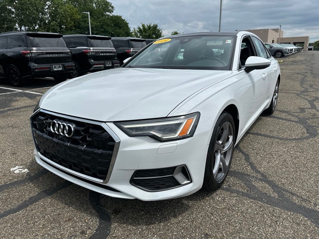 White 2024 Audi A6 Sedan All-Wheel Drive 7-Speed Automatic