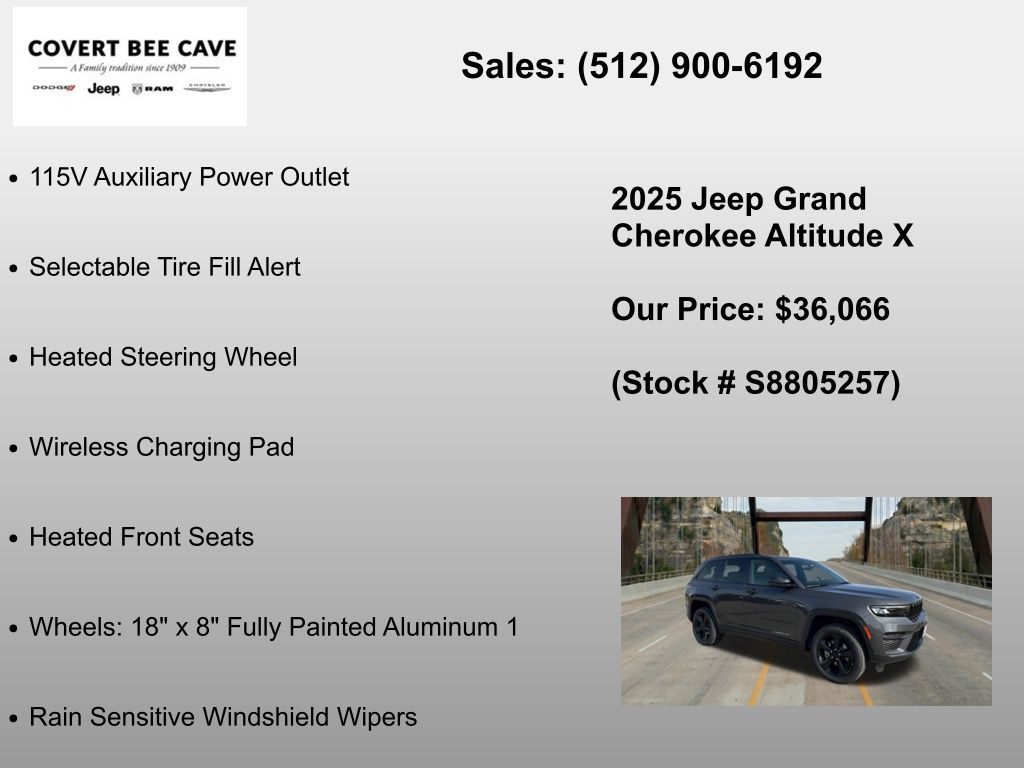New Car 2025 Jeep Grand Cherokee  For Sale Under $40,000 In Austin, Texas