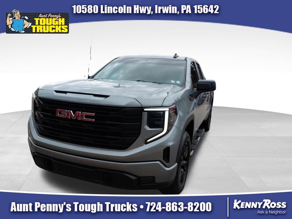 Sterling Metallic 2023 GMC Sierra 1500 Pro Double Cab 4WD Pickup Truck Four-Wheel Drive Automatic