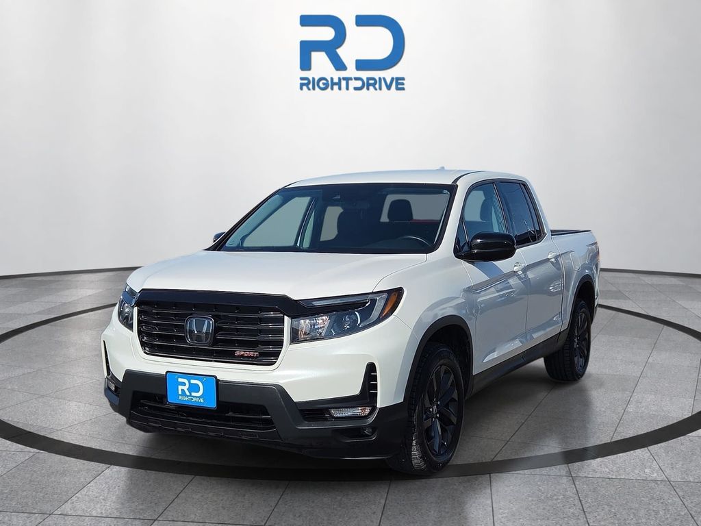 White 2023 Honda Ridgeline Pickup Truck All-Wheel Drive 9-Speed Automatic