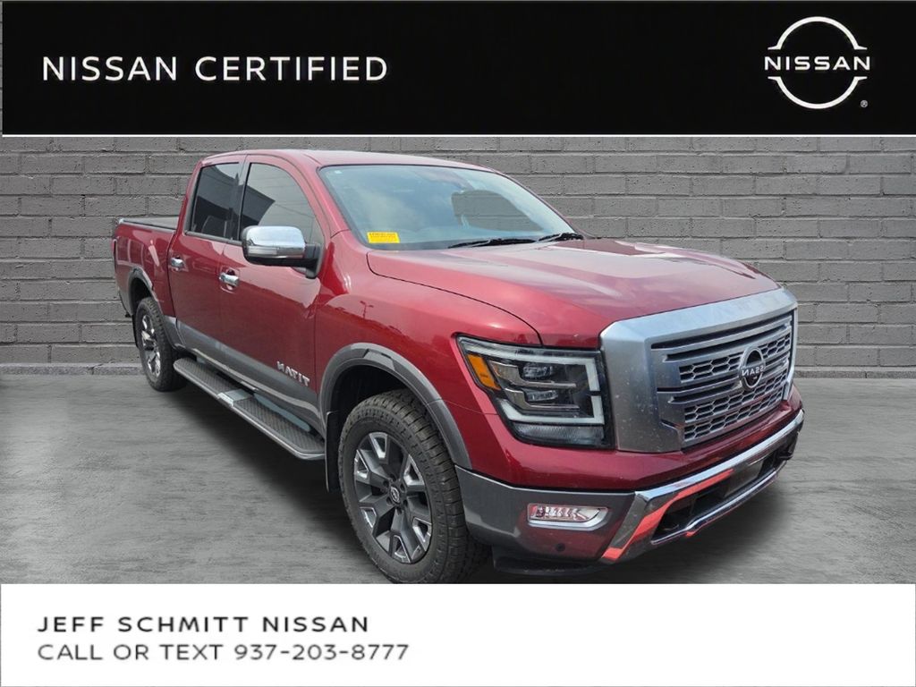 Cardinal Red Metallic 2024 Nissan Titan Pickup Truck Four-Wheel Drive 9-Speed Automatic
