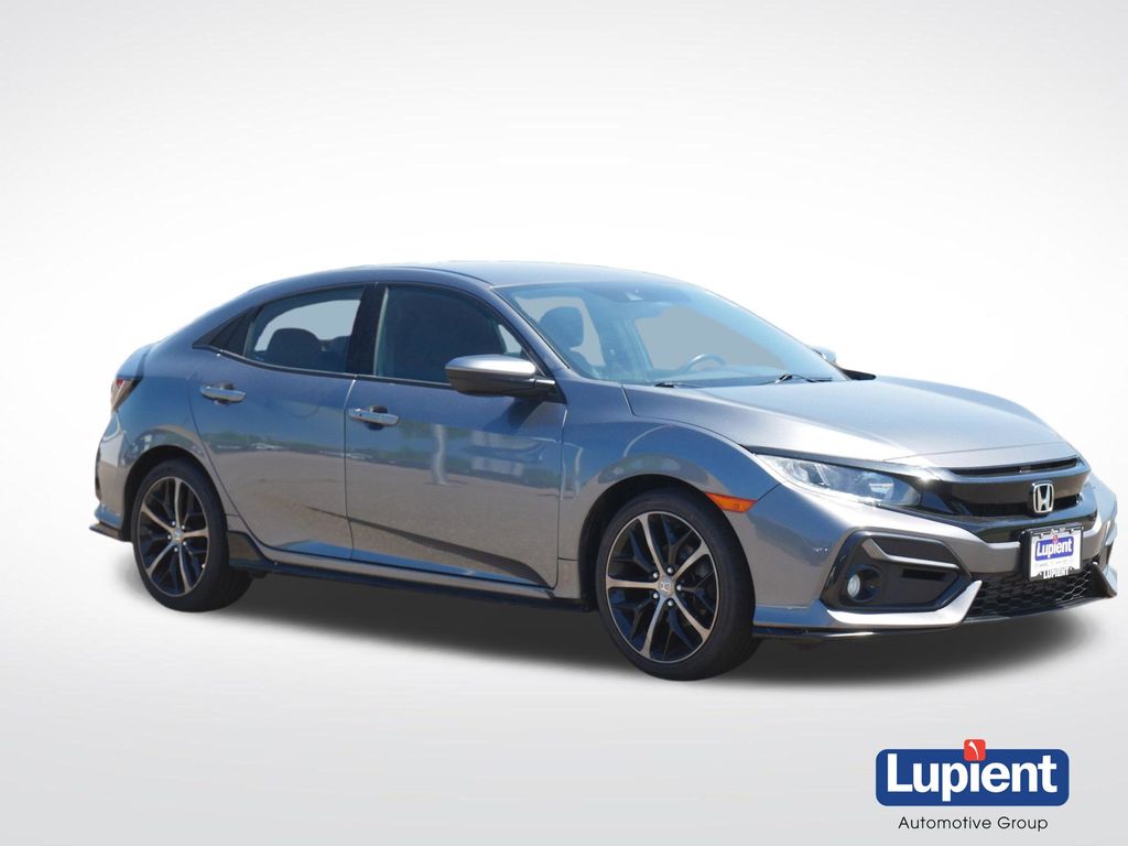 Sonic Gray Pearl 2021 Honda Civic Hatchback Hatchback Front-Wheel Drive Continuously Variable Transmission