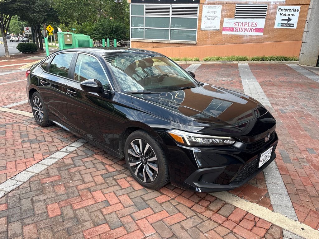 Aegean Blue Metallic 2023 Honda Civic Sedan Front-Wheel Drive Continuously Variable Transmission