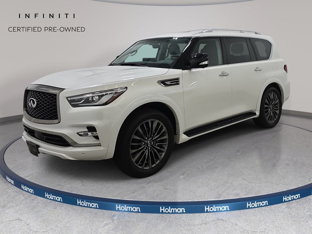 Moonstone White 2024 INFINITI QX80 Premium Select 4WD SUV / Crossover All-Wheel Drive 7-Speed Automatic