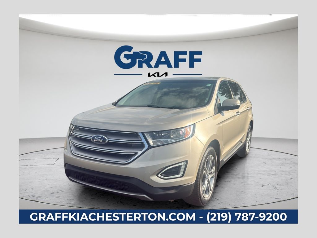 White Gold Metallic 2017 Ford Edge SUV / Crossover Front-Wheel Drive 6-Speed Automatic