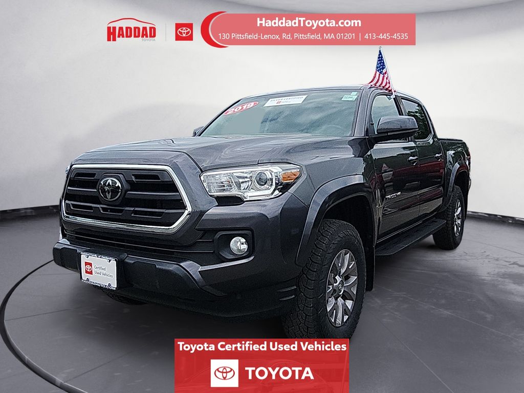 Magnetic Gray Metallic 2019 Toyota Tacoma SR5 V6 Double Cab 4WD Pickup Truck Four-Wheel Drive 6-Speed Automatic