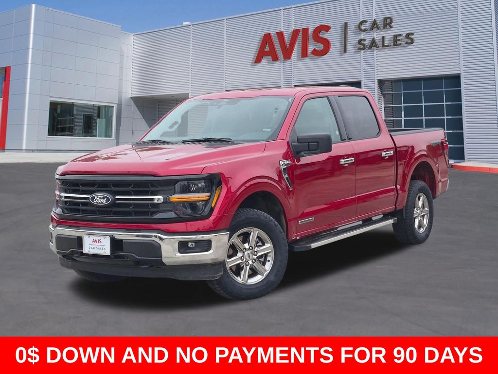 Red 2025 Ford F-150 XLT SuperCrew 4WD Pickup Truck Four-Wheel Drive Automatic