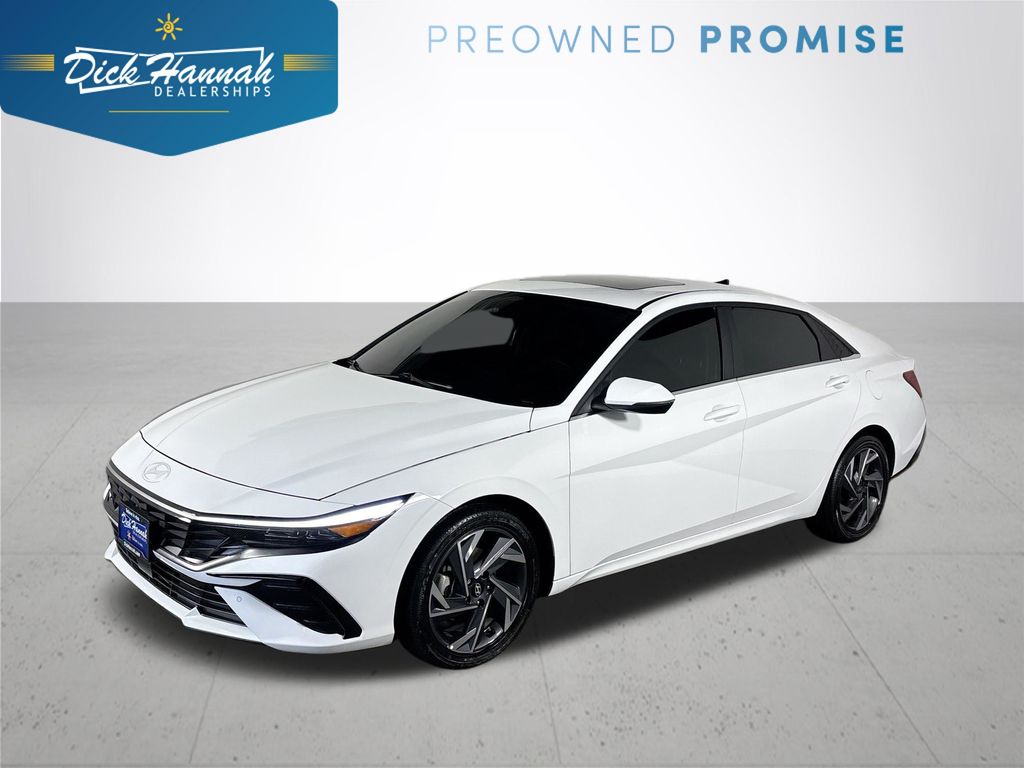 Serenity White 2024 Hyundai Elantra Hybrid Limited FWD Sedan Front-Wheel Drive 6-Speed Dual Clutch