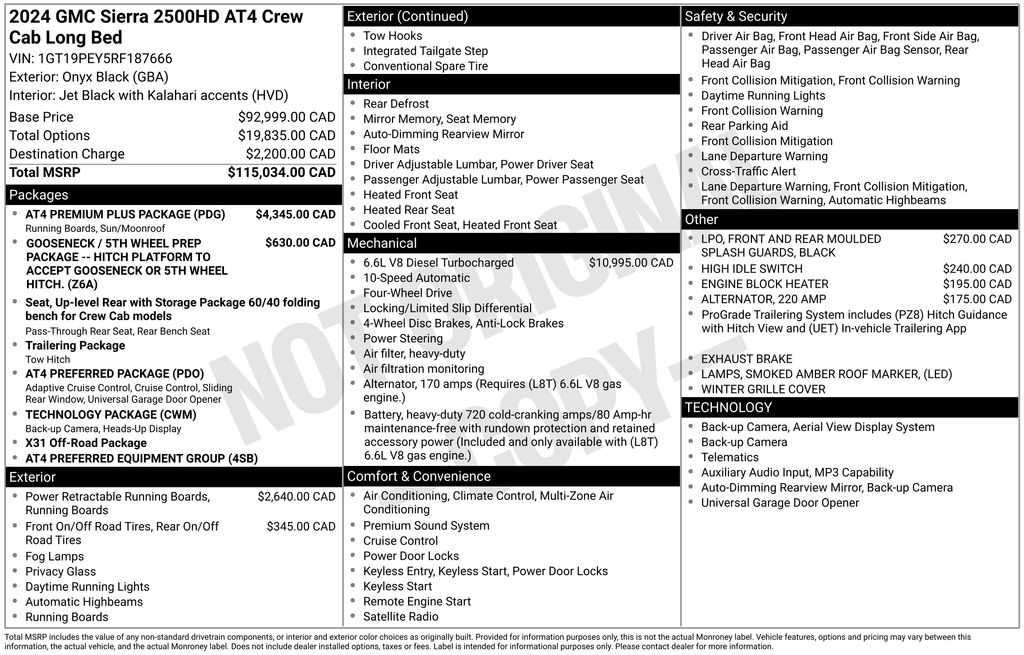 Used 2024 Black GMC AT4 image 2
