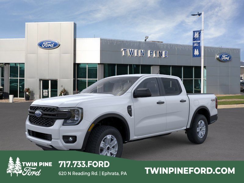 Oxford White 2025 Ford Ranger XL SuperCrew 4WD Pickup Truck Four-Wheel Drive Automatic
