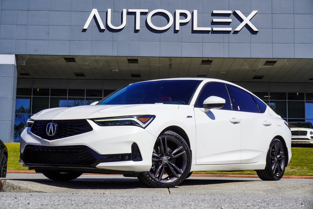 White 2024 Acura Integra FWD with A-SPEC Package Sedan Front-Wheel Drive Continuously Variable Transmission