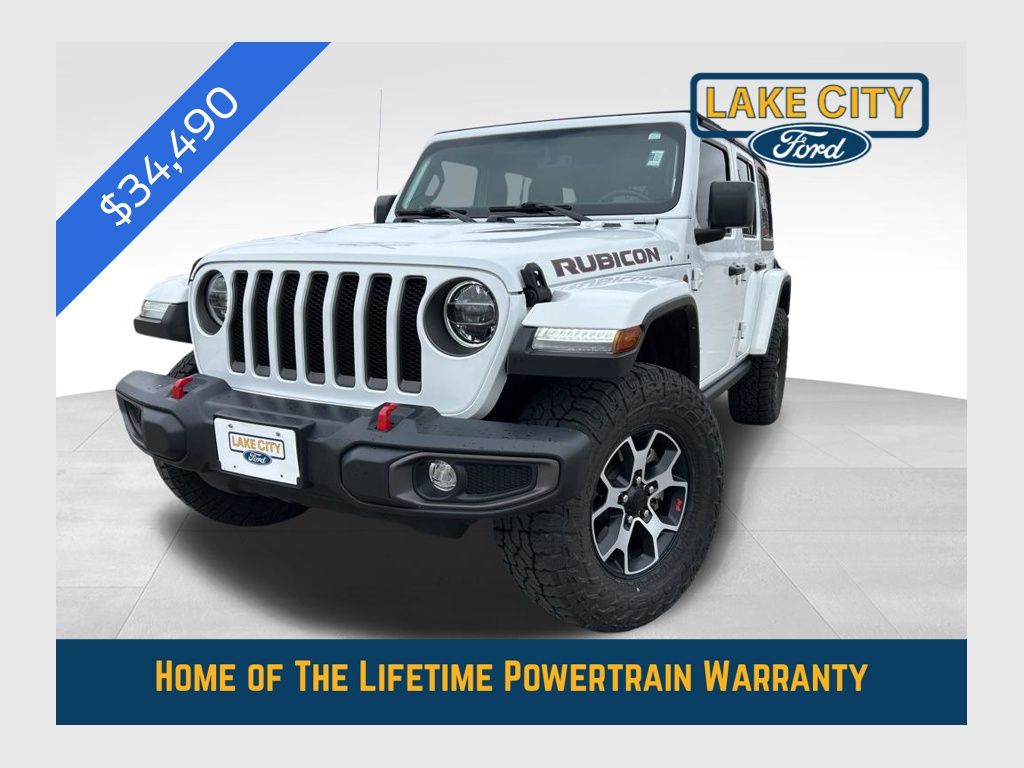 Bright White Clearcoat 2021 Jeep Wrangler Unlimited Rubicon 4WD SUV / Crossover Four-Wheel Drive 8-Speed Automatic