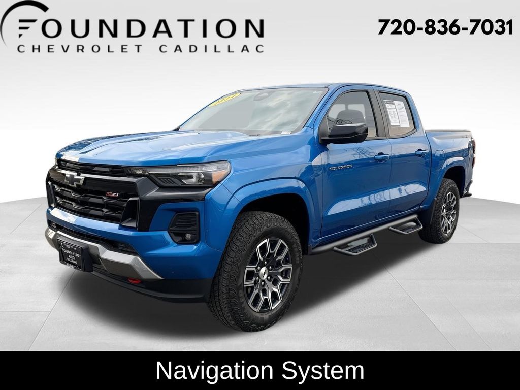 Glacier Blue Metallic 2024 Chevrolet Colorado Pickup Truck Four-Wheel Drive 8-Speed Automatic