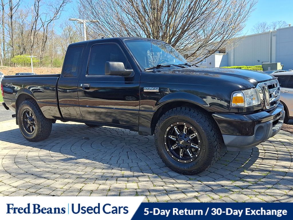 Black 2010 Ford Ranger XLT SuperCab 4-Door 4WD Pickup Truck Four-Wheel Drive 5-Speed Automatic Overdrive