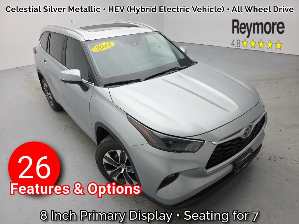 Celestial Silver Metallic 2024 Toyota Highlander Hybrid SUV / Crossover All-Wheel Drive Continuously Variable Transmission