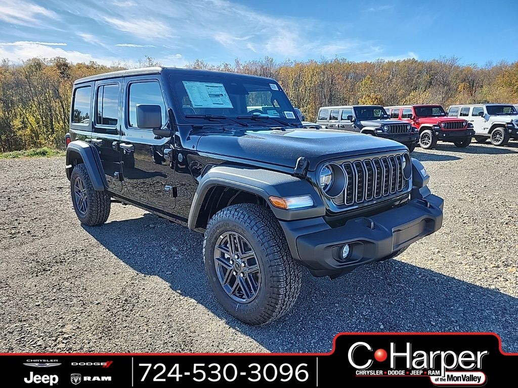 Black Clearcoat 2026 Jeep Wrangler Sport S 4-Door 4WD SUV / Crossover Four-Wheel Drive 8-Speed Automatic