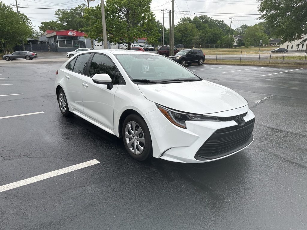 White (Wind Chill Pearl) 2025 Toyota Corolla LE FWD Sedan Front-Wheel Drive Continuously Variable Transmission