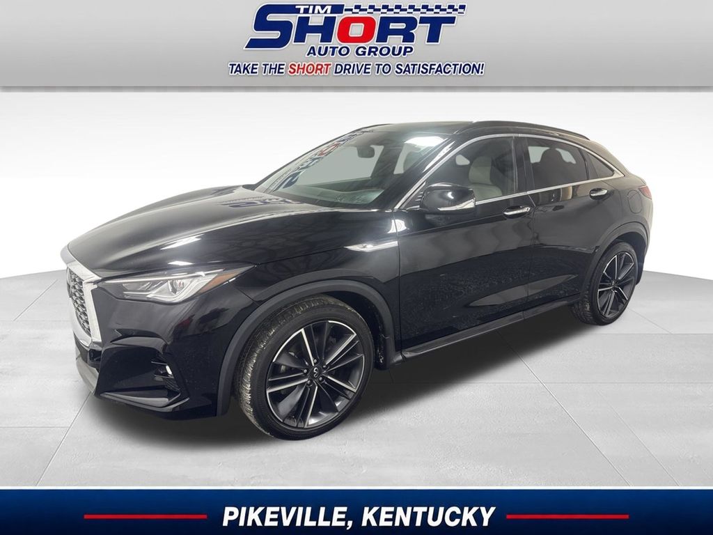 Black Obsidian 2023 INFINITI QX55 SUV / Crossover All-Wheel Drive Continuously Variable Transmission
