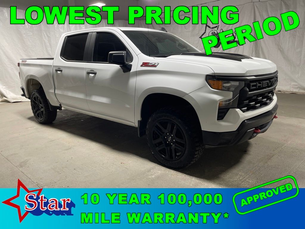 Summit White 2023 Chevrolet Silverado 1500 Pickup Truck Four-Wheel Drive Automatic