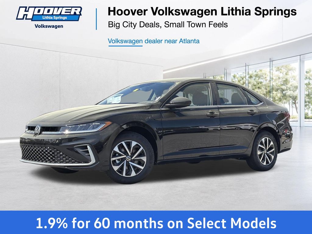 Deep Black Pearl 2026 Volkswagen Jetta Sedan Front-Wheel Drive 8-Speed Automatic