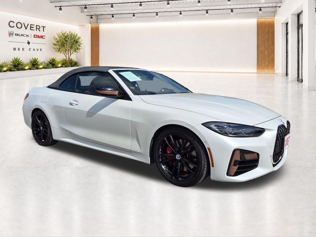 White Metallic 2023 BMW 4 Series Convertible Rear-Wheel Drive 8-Speed Automatic