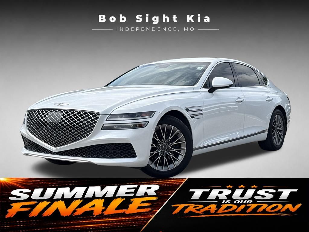 Uyuni White 2021 Genesis G80 Sedan Rear-Wheel Drive 8-Speed Automatic