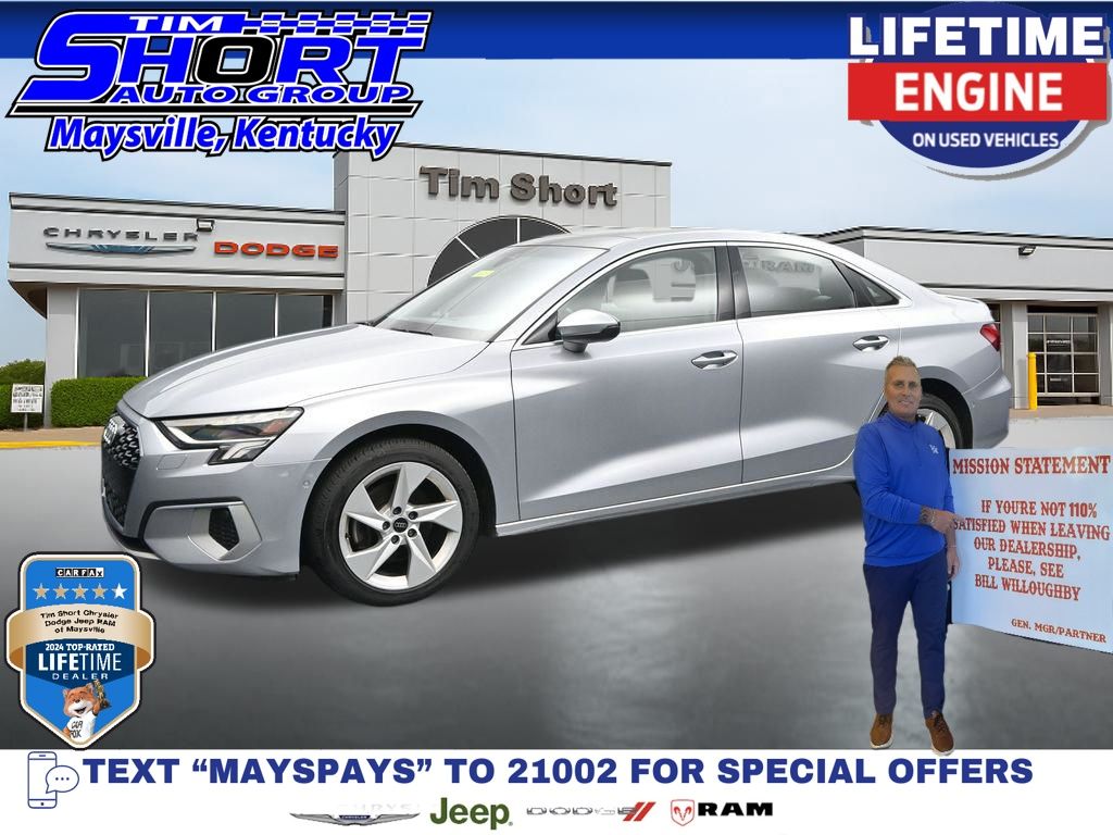Silver 2024 Audi A3 Sedan Front-Wheel Drive 7-Speed Automatic