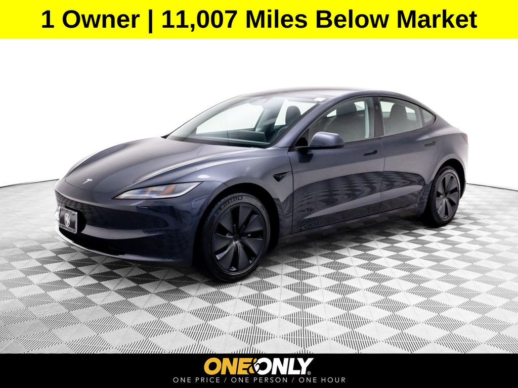 Gray (Stealth Grey) 2025 Tesla Model 3 Long Range RWD Sedan Rear-Wheel Drive 1-Speed Automatic