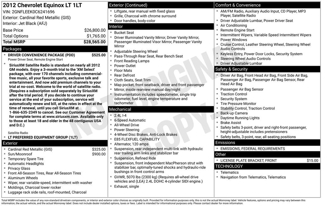 2012 Chevrolet Equinox LT photo