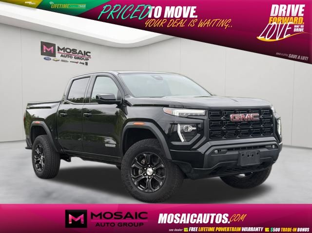 Black 2024 GMC Canyon Elevation Crew Cab 4WD Pickup Truck Four-Wheel Drive 8-Speed Automatic